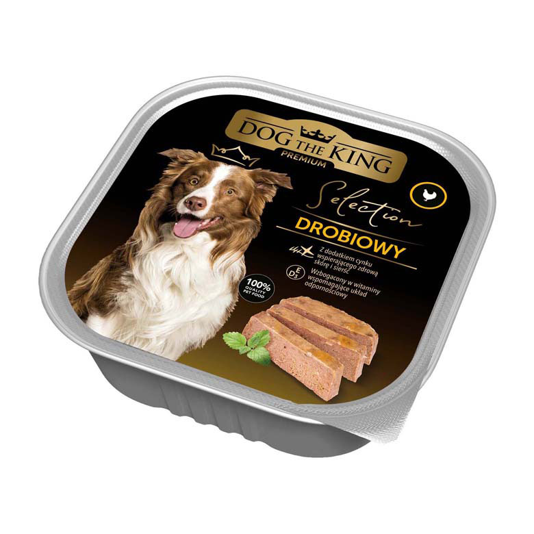 Pasztet drobiowy dla psa premium Dog The King 300g