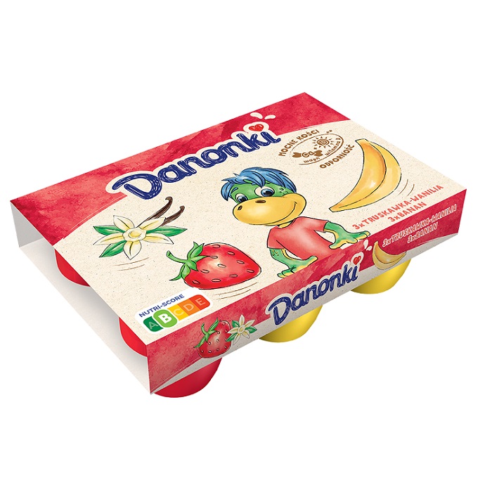 Serek Danonki truskawka-banan 6x90g