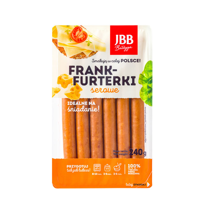 Frankfurterki serowe 240g