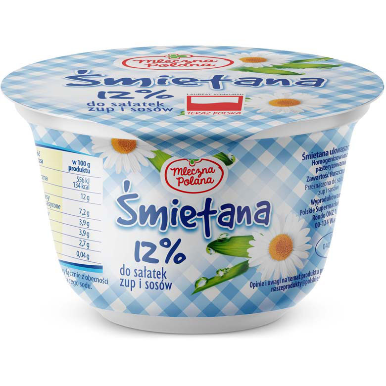 Śmietana 12% Mleczna Polana 200g