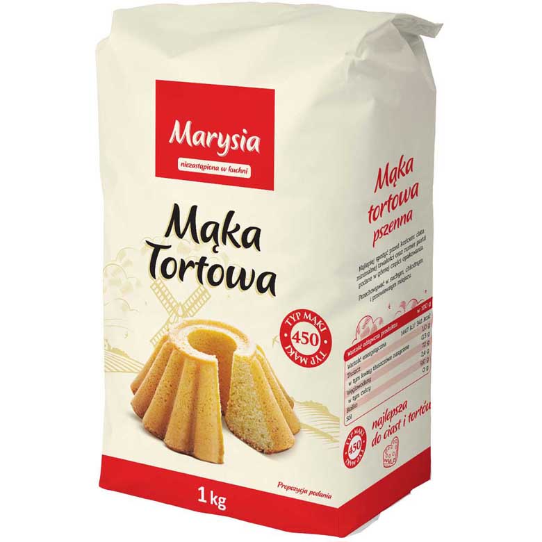 Mąka pszenna Tortowa T450 Marysia 1kg