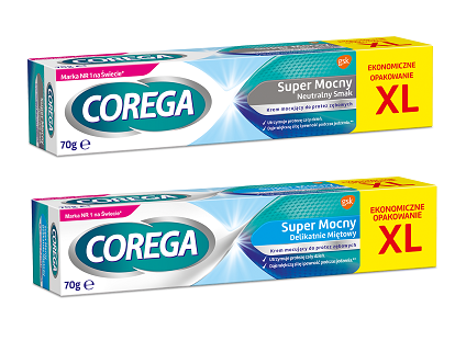 Krem do protez mocujący super mocny Corega 70g sort