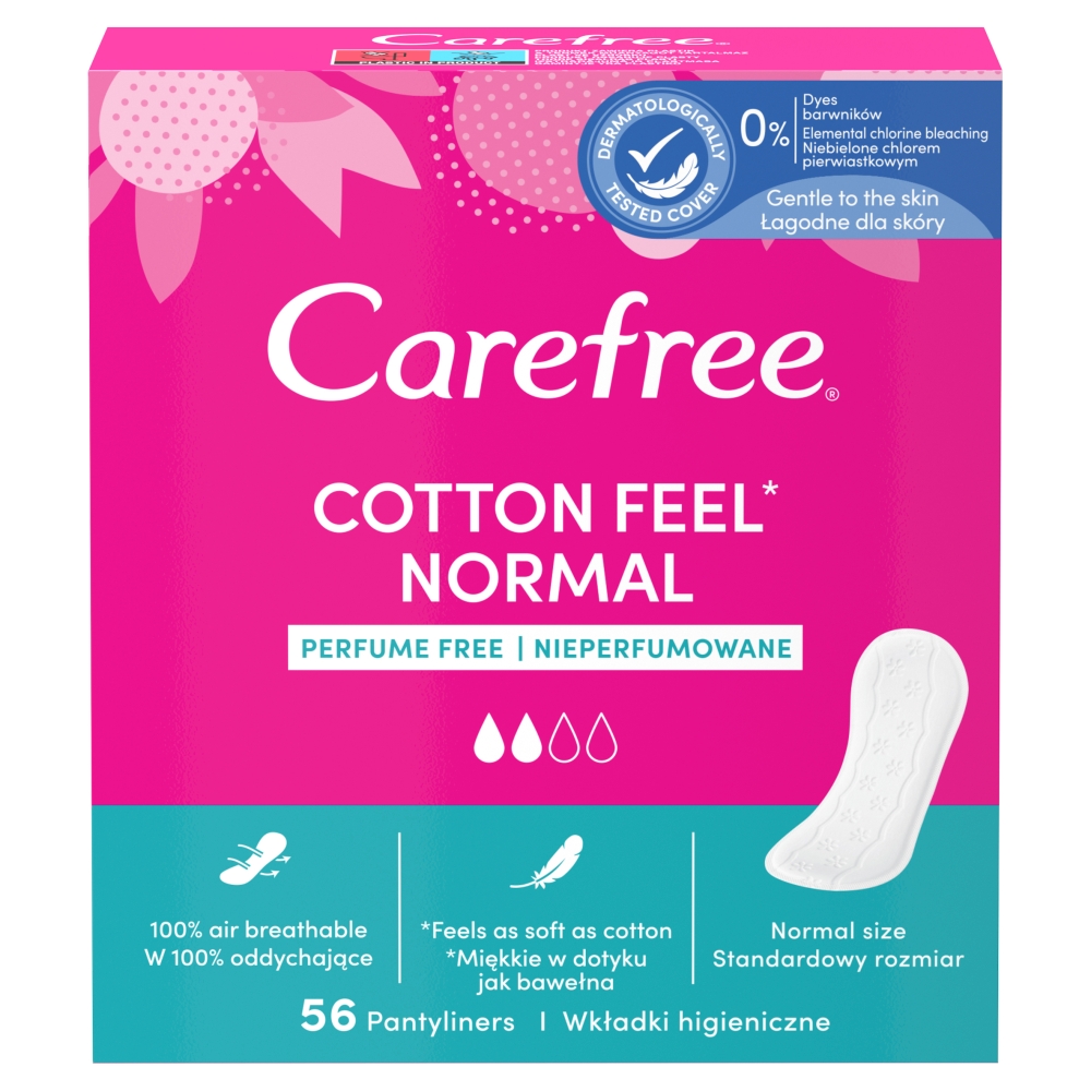 Wkładki Cotton Unscented Carefree 56 szt esklep.polomarket.pl