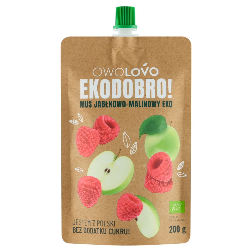 Mus Ekodobro jabłko-malina Owolovo 200g
