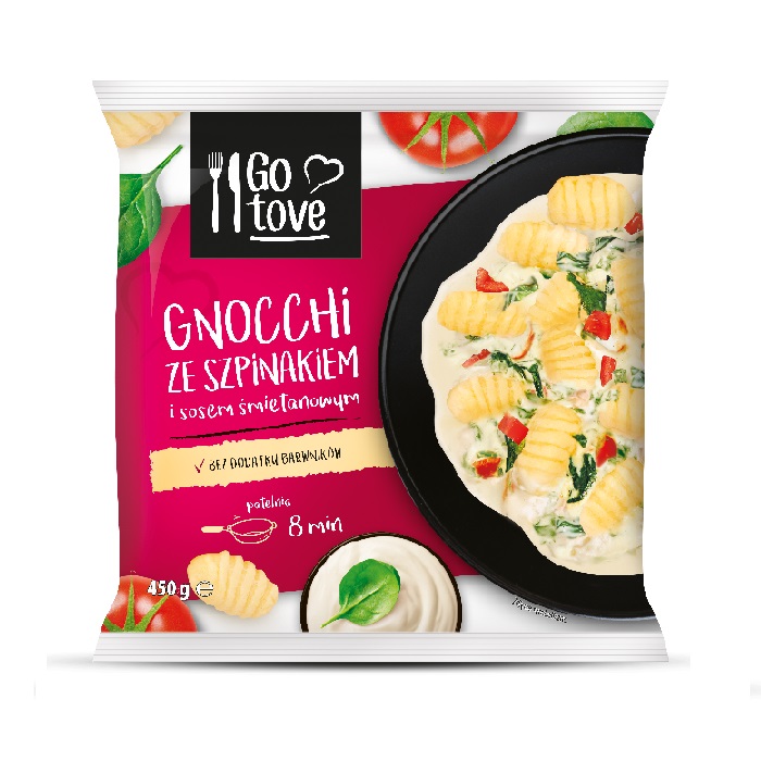 Gnocchi ze szpinakiem i sosem śmietanowym Go tove  450g