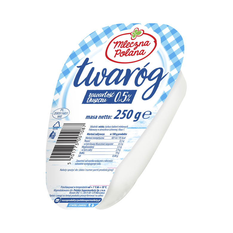 Twaróg chudy klinek Mleczna Polana 250g