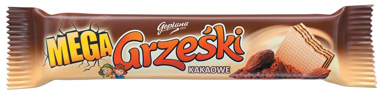 Wafel kakaowe mega Grześki  34g