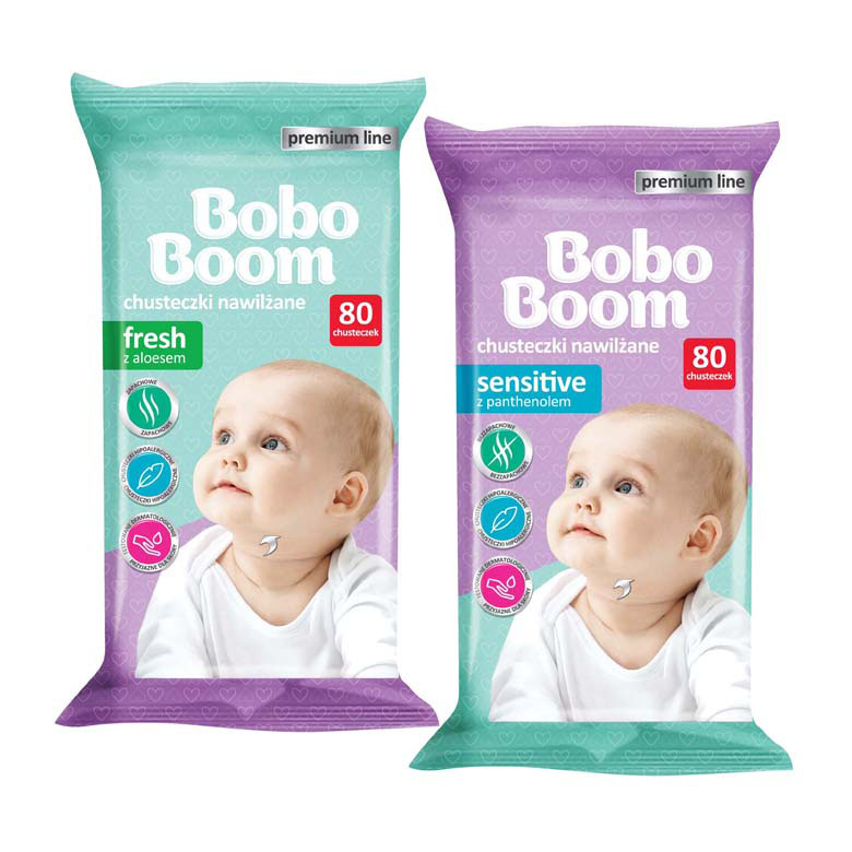 Bobo Boom chusteczki nawilż. sort 80szt.
