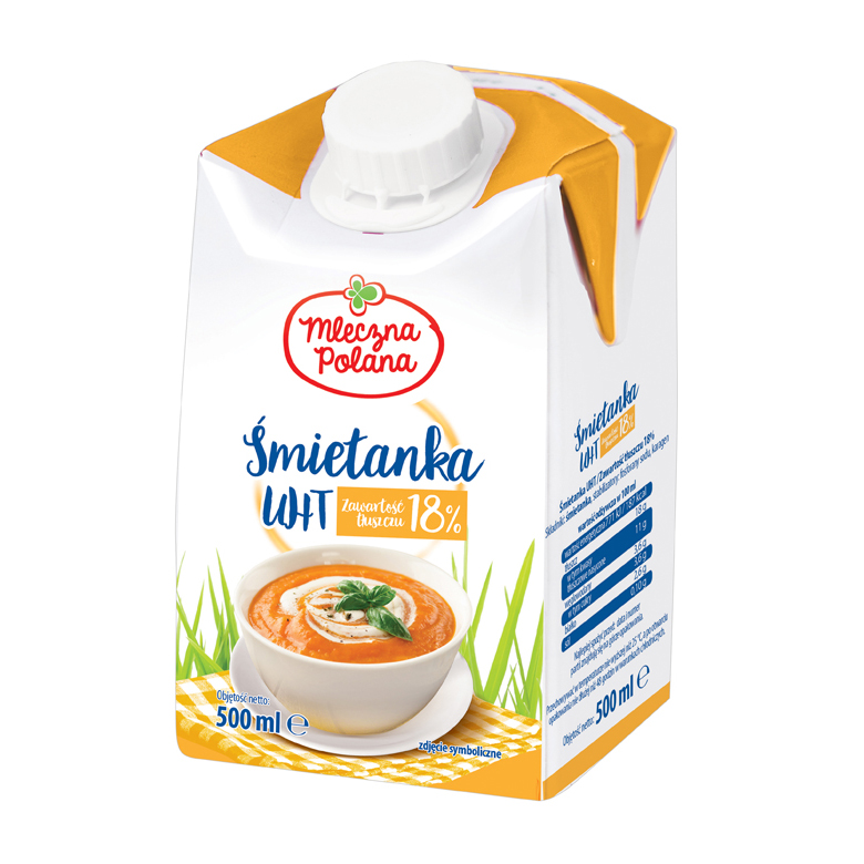 Śmietanka  UHT 18% Mleczna Polana 500ml