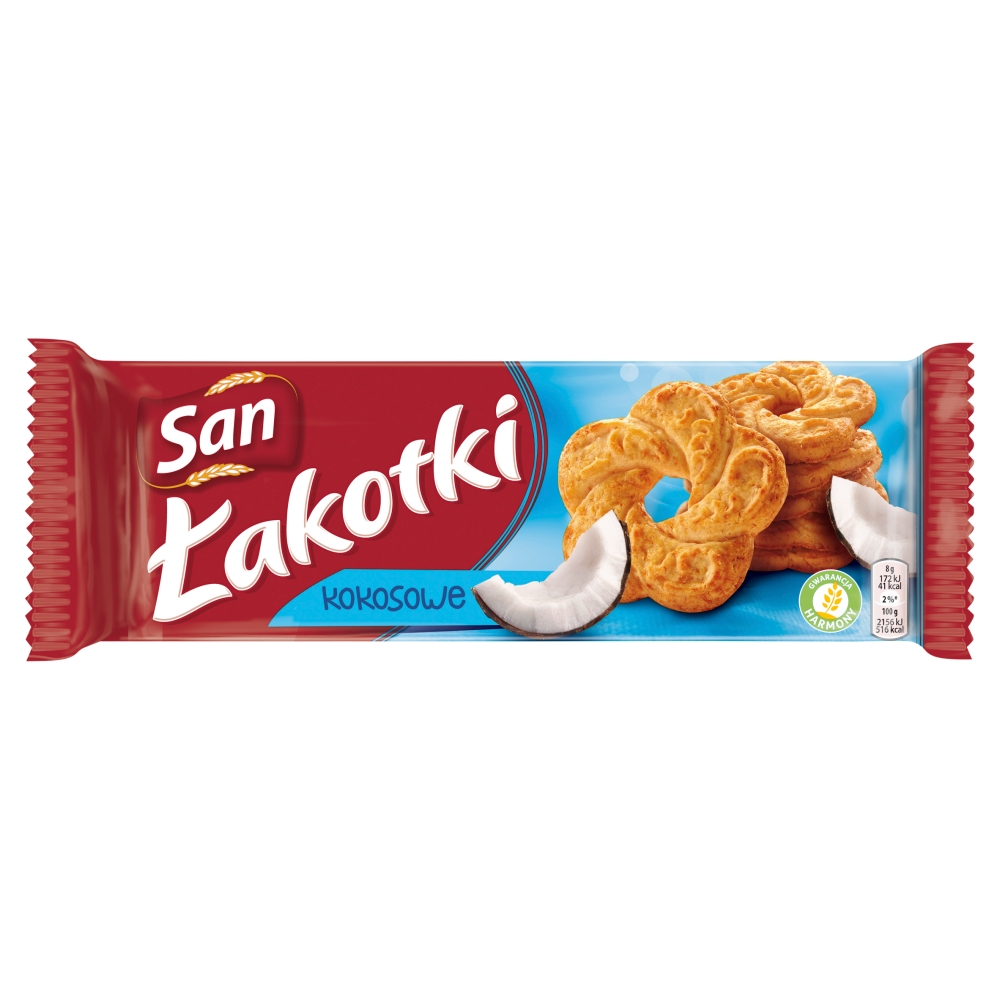 Ciastka kokosowe San Łakotki 168g esklep.polomarket.pl