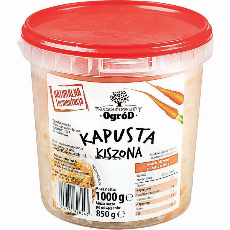 Kapusta kiszona wiadro Zaczarowany Ogród 1 kg