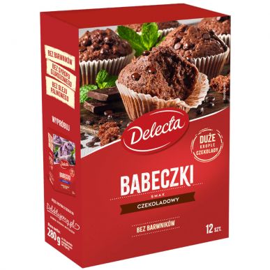 Babeczki o smaku czekoladowym Delecta 280 g