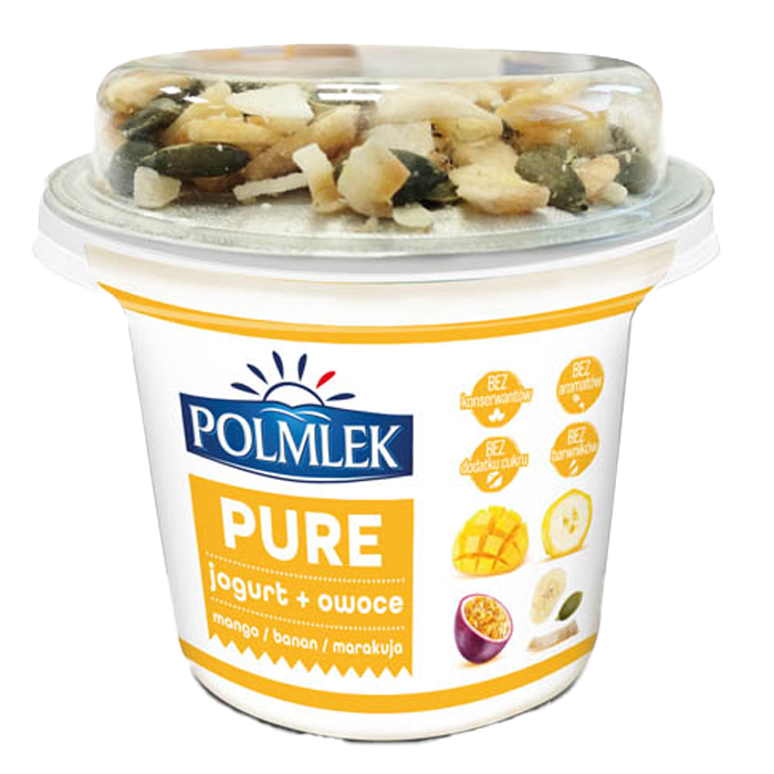 Jogurt PURE owoce mang. ban. marak.195g