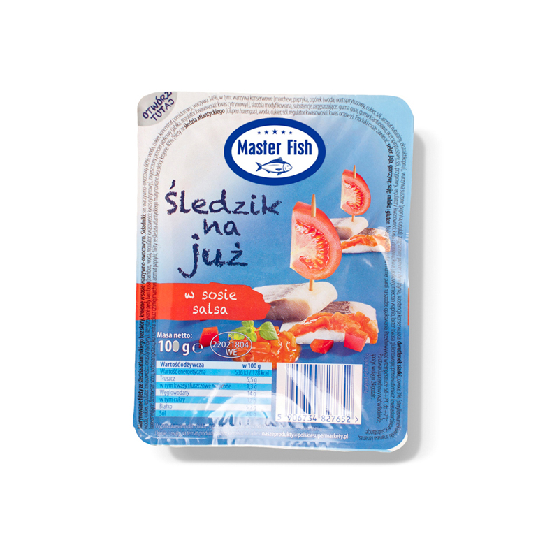 Śledzik na już w sosie salsa  Master Fish 100g