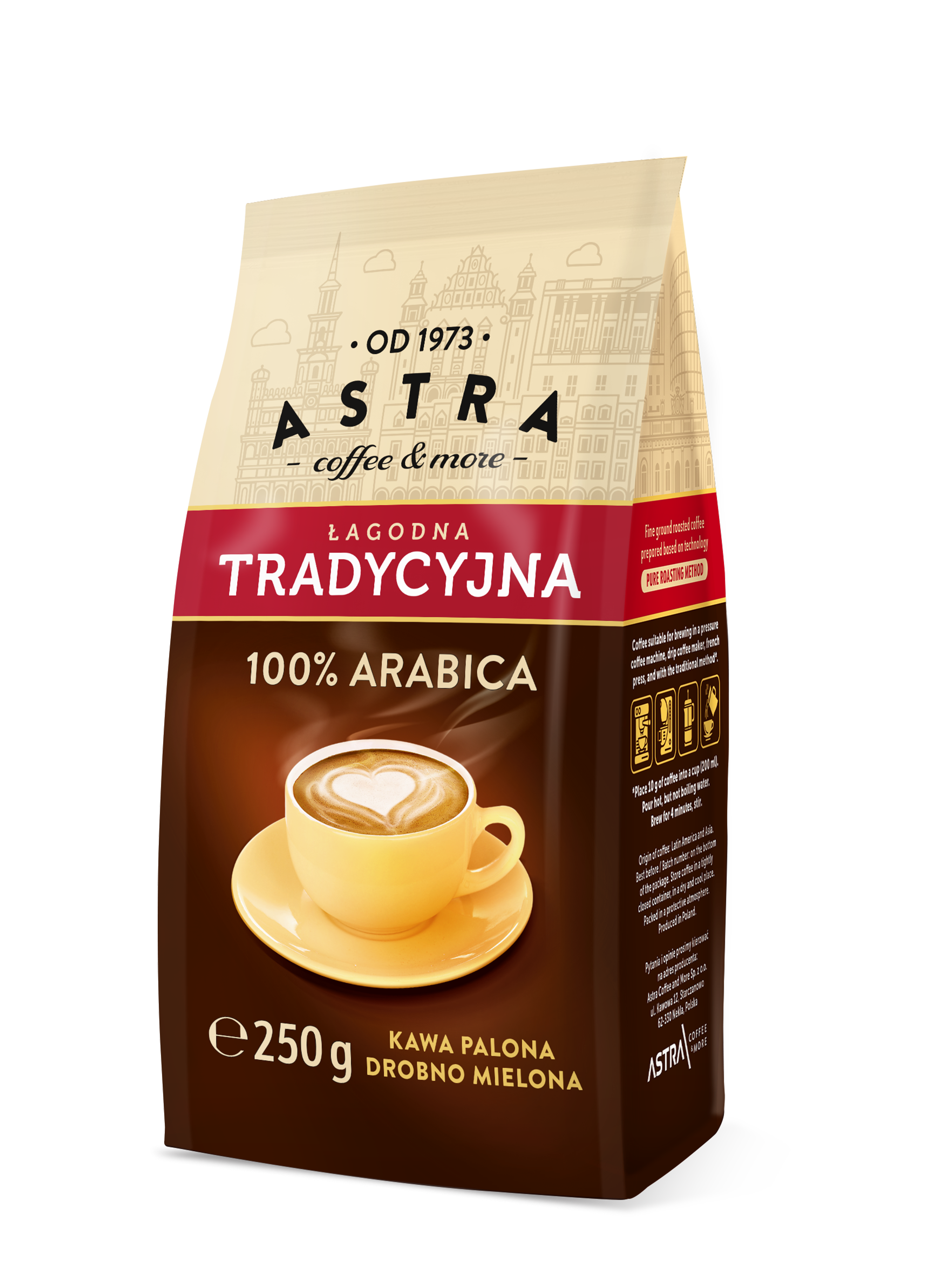 Kawa mielona łagodna tradycyjna Astra 250g esklep.polomarket.pl