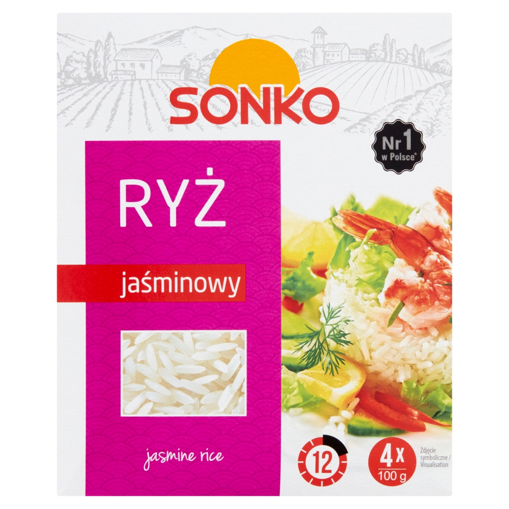 Ryż Sonko jaśminowy 4x100g esklep.polomarket.pl