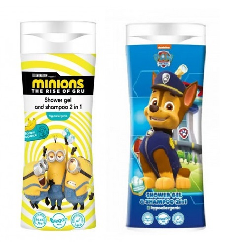 Żel 2w1 dla dzieci Psi Patrol/Minionki sort 300ml