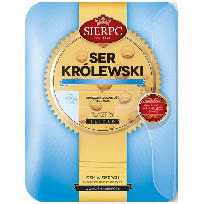 Ser Sierpc Królewski light plastry 135g
