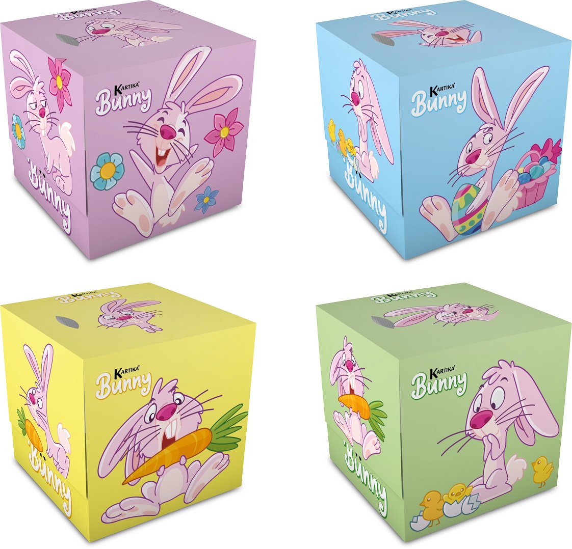Chusteczki uniwersalne BOX Bunny Kartika 56szt