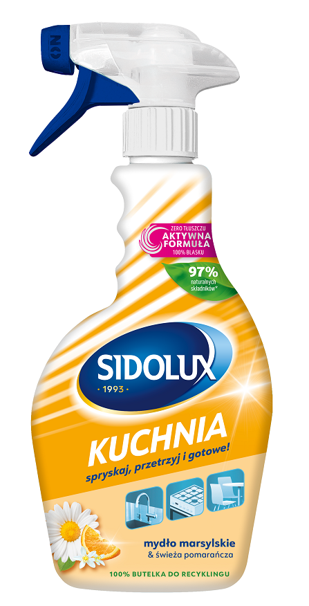 Spray Kuchnia Triger Mydło Marsylskie &Świeża Pomarańcza Sidolux 500ml