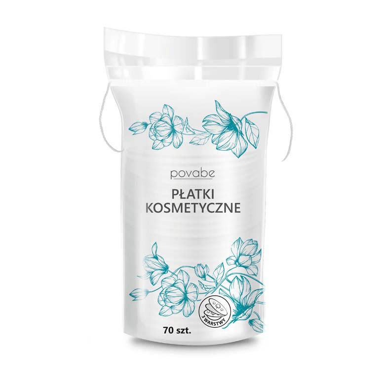 Płatki kosmetyczne owalne Povabe 70szt.