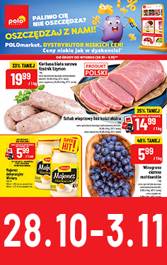 Okładka: Gazetka POLOmarket Polomarket od śr. 28.10 do wt. 3.11