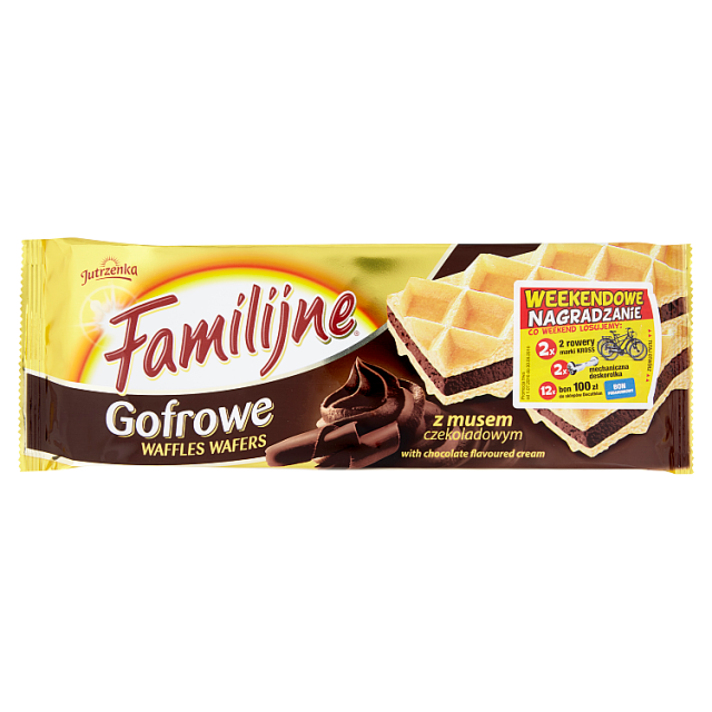 Wafle z musem czekoladowym Gofrowe Familijne 130g esklep.polomarket.pl