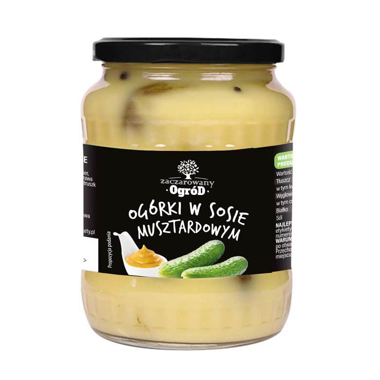 Zaczarowany Ogród Ogórki w sosie musztardowym 660g