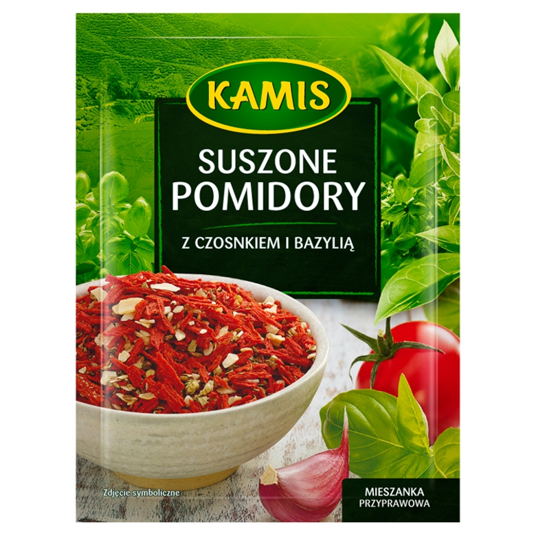 Suszone Pomidory Z Czosnkiem I Bazylią 15g esklep.polomarket.pl