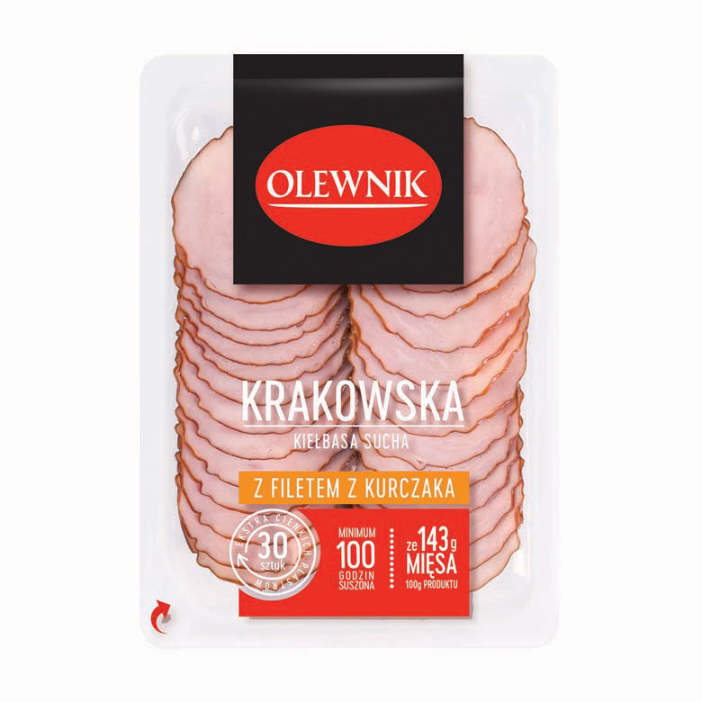 Kiełbasa Krakowska sucha z fileta z kurczaka 90g esklep.polomarket.pl
