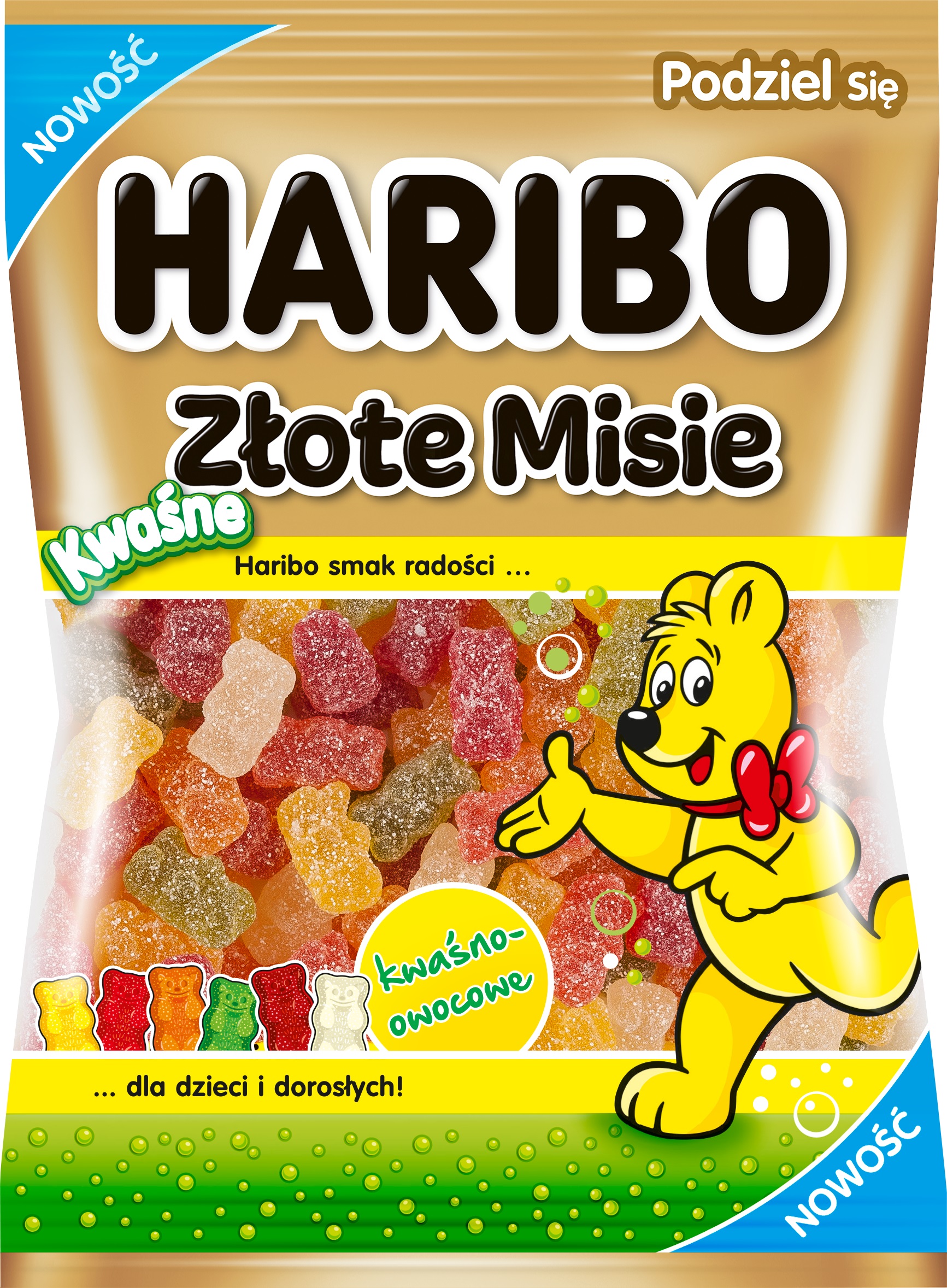 Żelki Złote Misie kwaśne Haribo 160g esklep.polomarket.pl