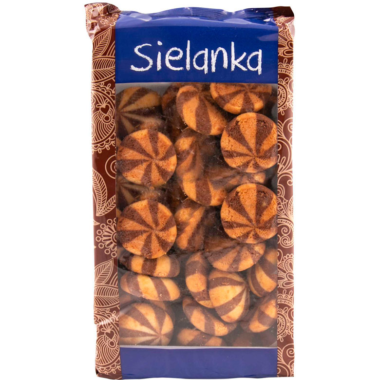 Ciastka kruche twist z nadzieniem czekoladowym Sielanka 500g
