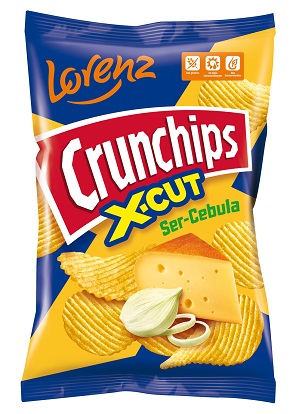 Chipsy Crunchips X-cut ser-cebula 140g