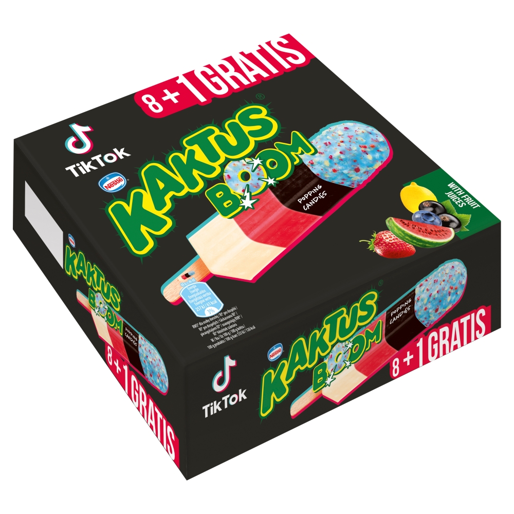 Lody w niebieskiej polewce Kaktus Boom multipack 8+1 gratis (9x46ml)