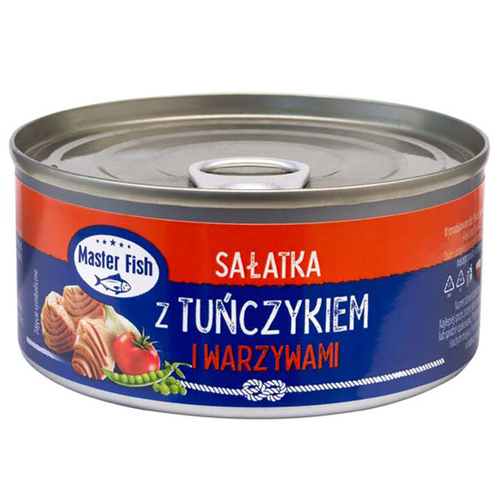 Sałatka z tuńczykiem i warzywami w sosie pomidorowym Master Fish 160 g