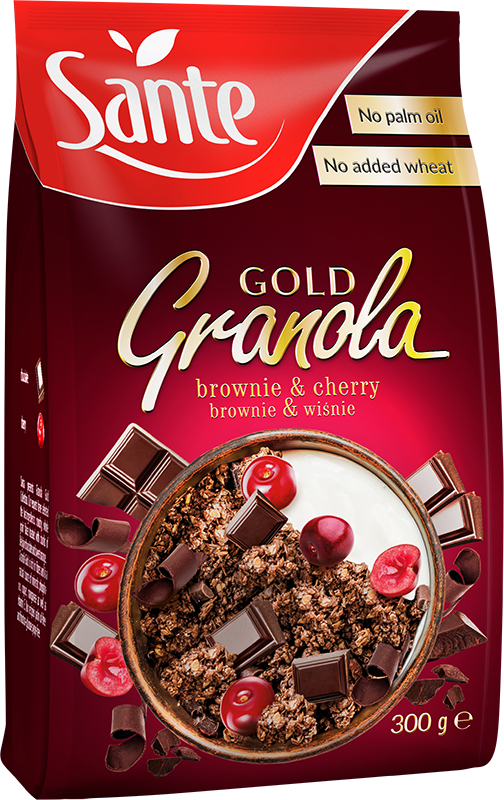 Granola Gold Brownie Wiśnia 300g